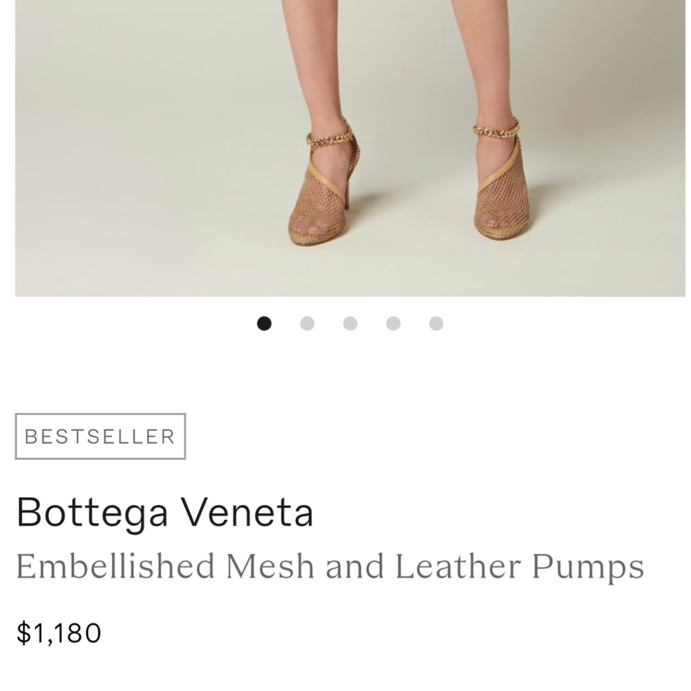 EMBELLISHED mesh and leather pump